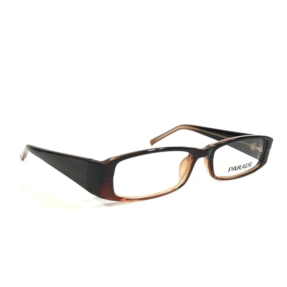 Parade Eyeglasses Frames 1705 Brown Fade Rectangle Full Rim 53-17-135